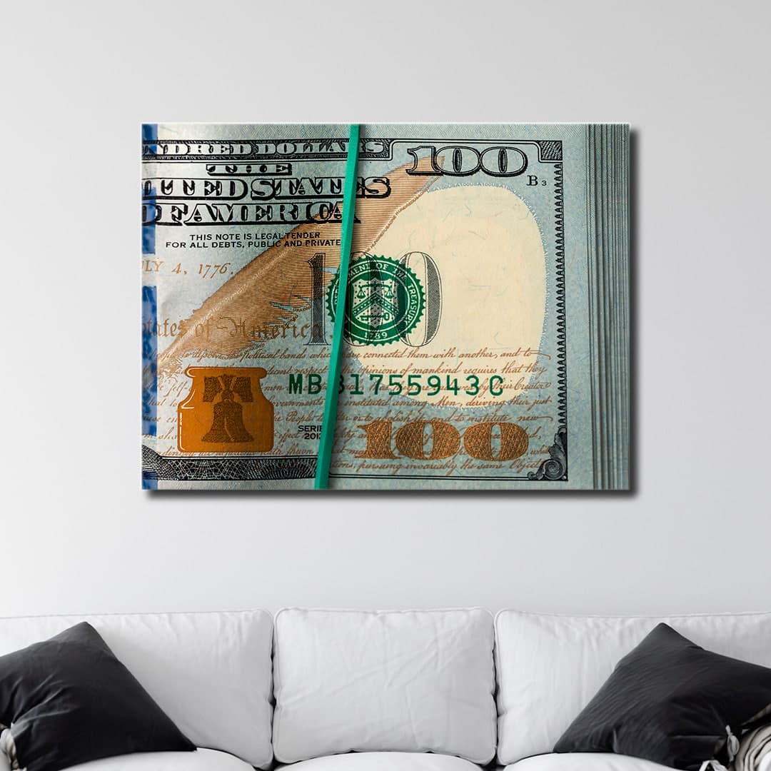 100 Dollars Pack Canvas