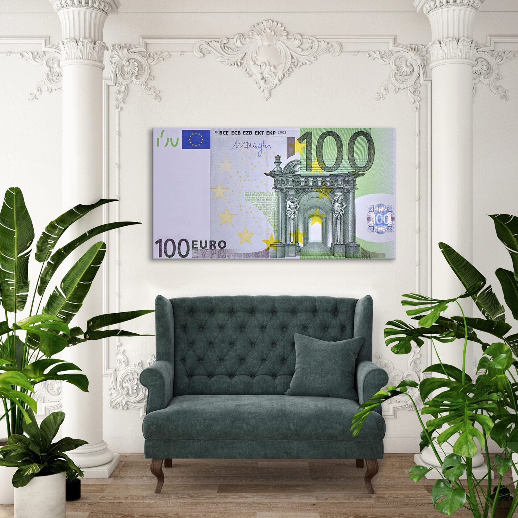 100 EURO Canvas