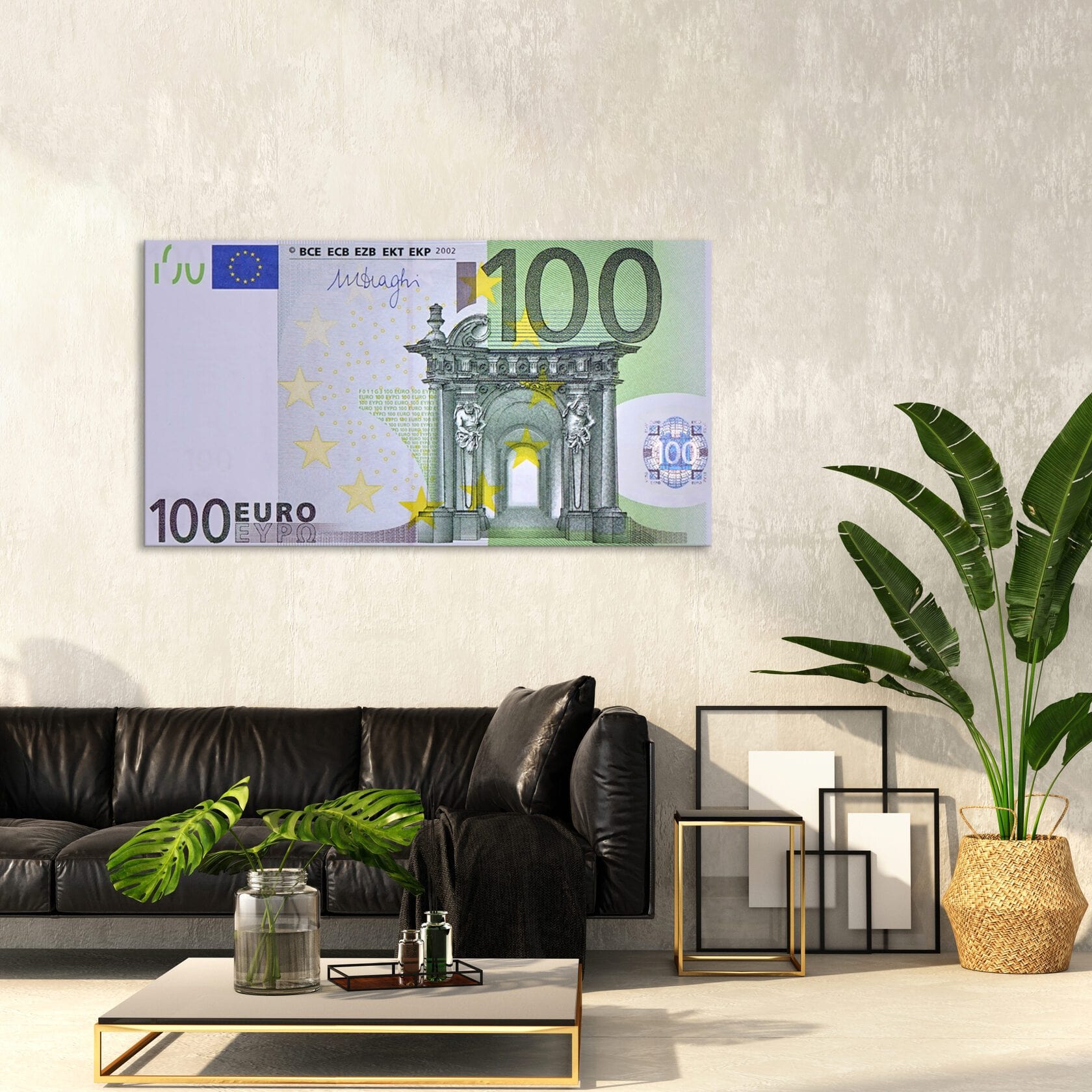 100 EURO Canvas