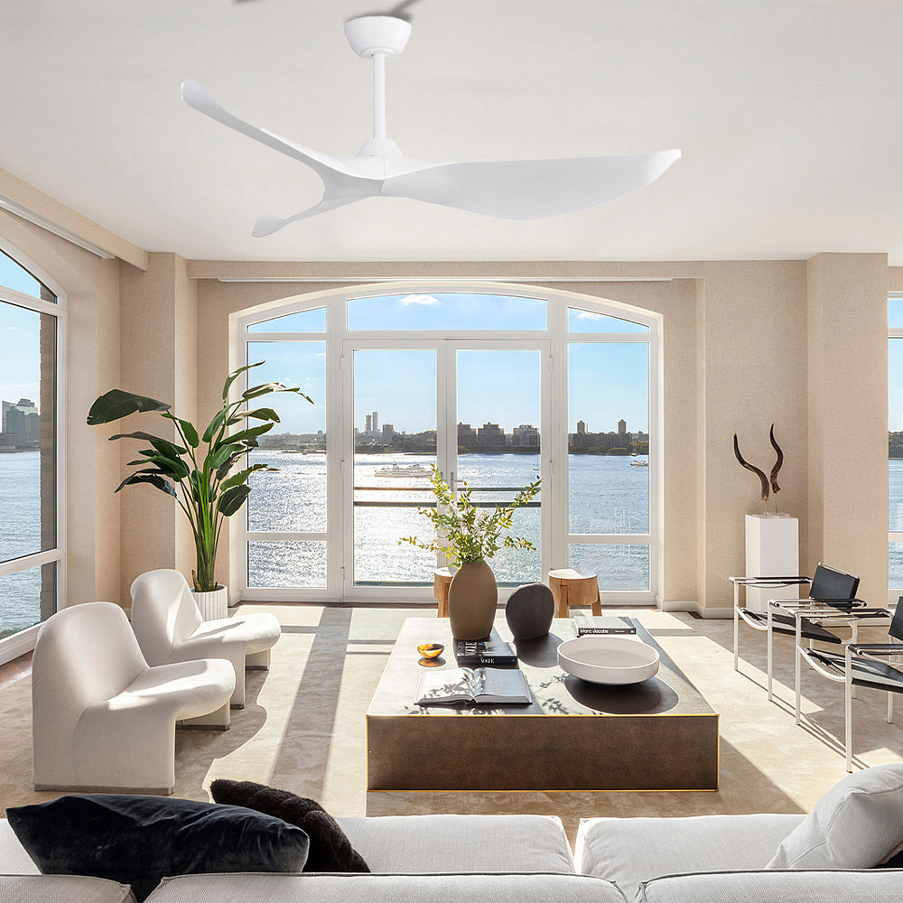 38″ Curved ABS White Blades Ceiling Fan