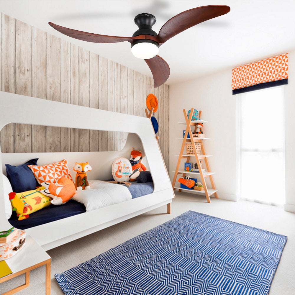 52″ Smart Low Profile Flush Mount Ceiling Fan