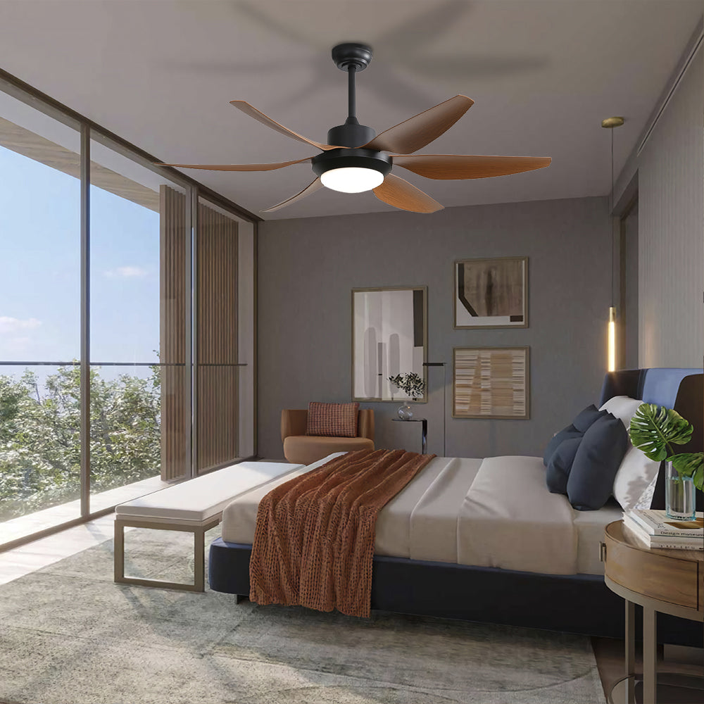 54″ Modern ABS Ceiling Fan With Light Remote Control