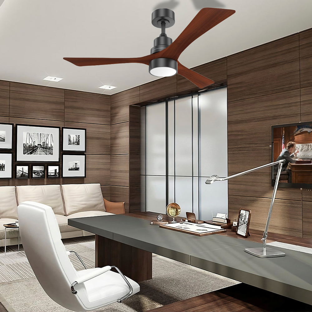 48″ Wood Ceiling Fan With Smart Control