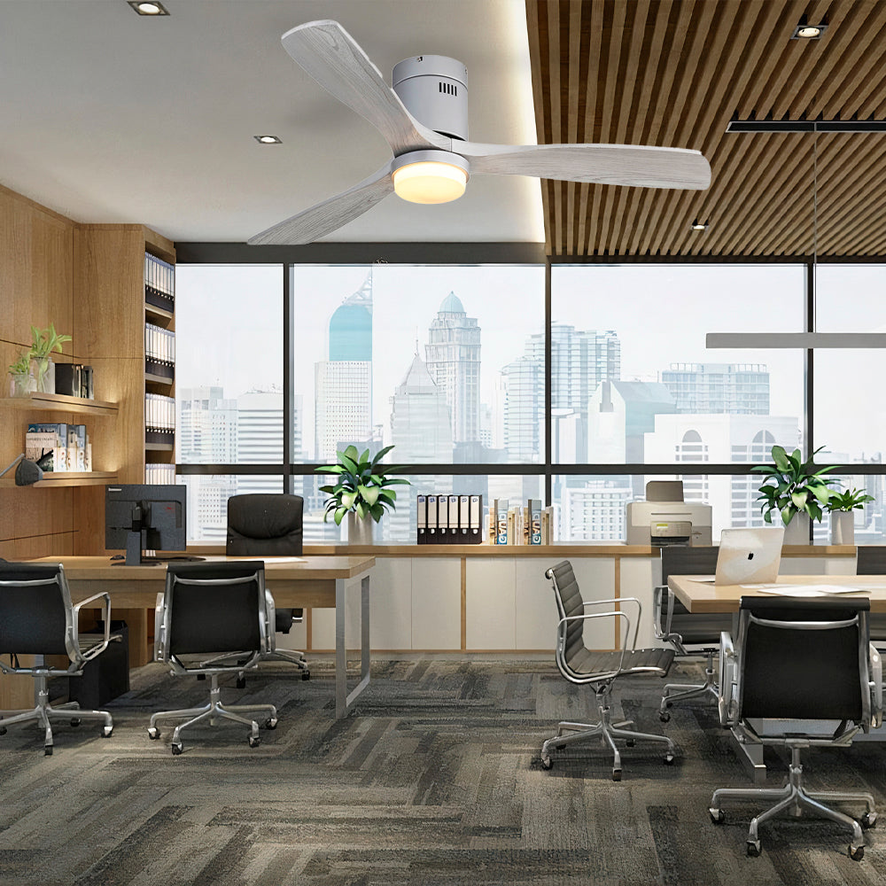 52″ Flush Mount Ceiling Fan With Light