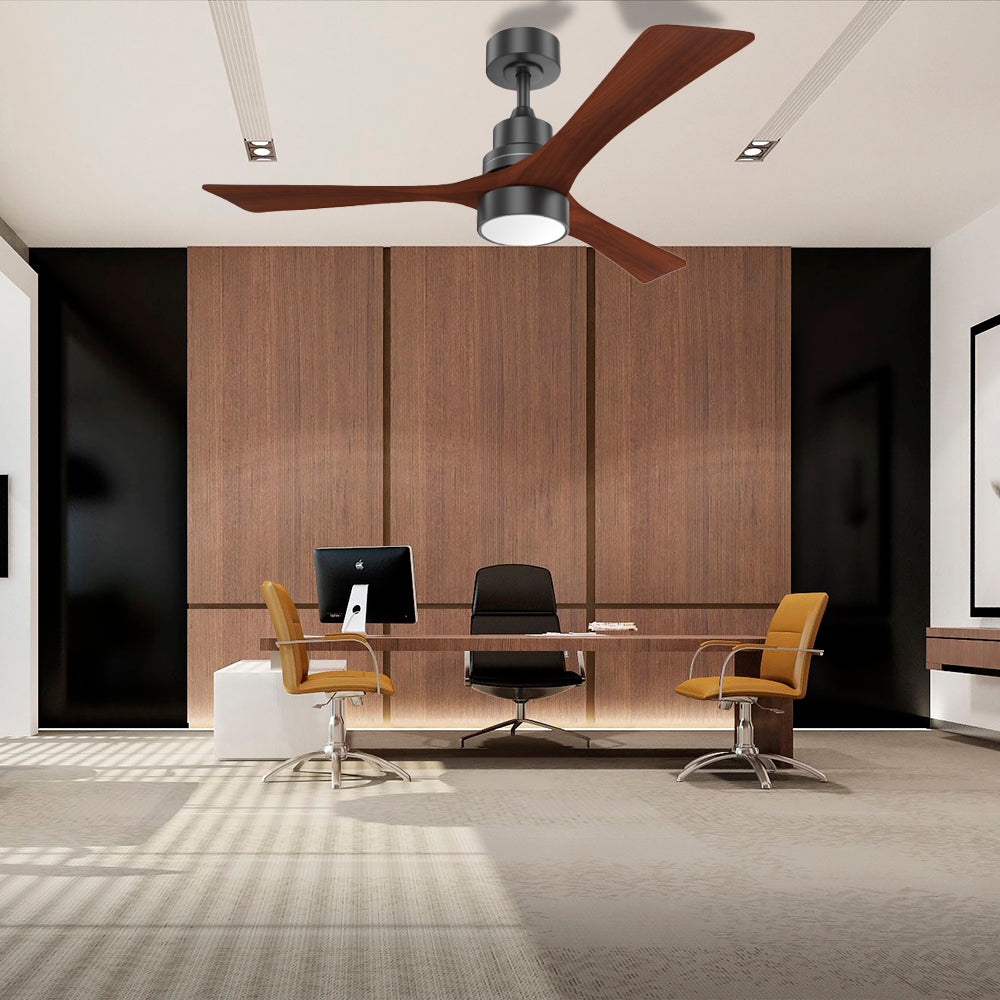 48″ Wood Ceiling Fan With Smart Control