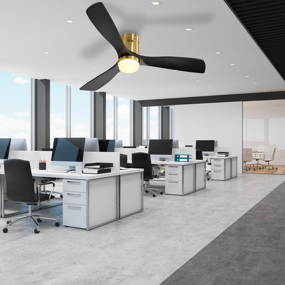 52″ Flush Mount Ceiling Fan With Light