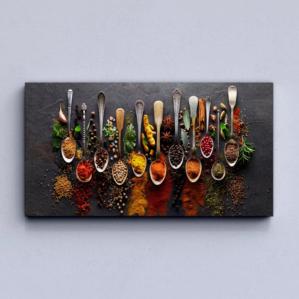 Harmony Of Spices Grey Canvas