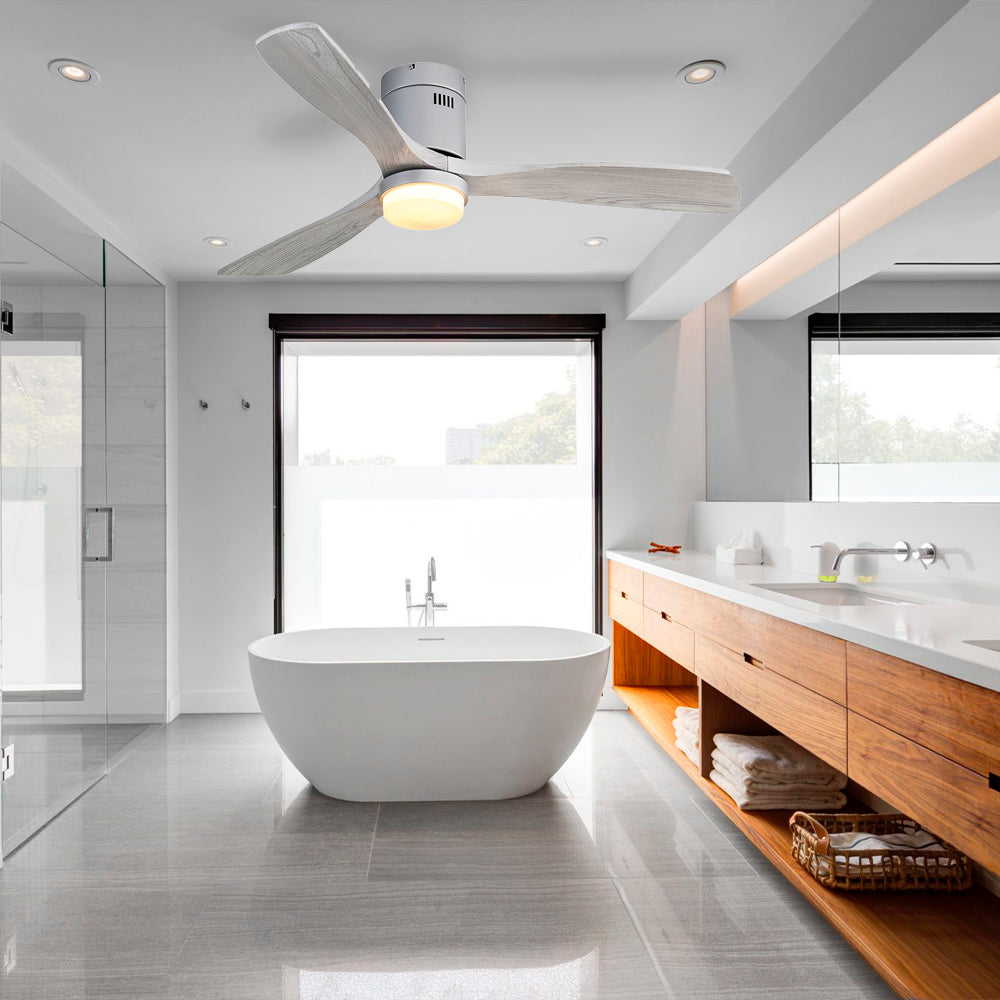 52″ Flush Mount Ceiling Fan With Light