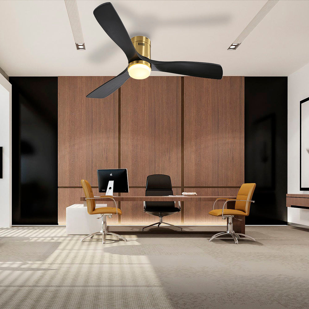 52″ Flush Mount Ceiling Fan With Light