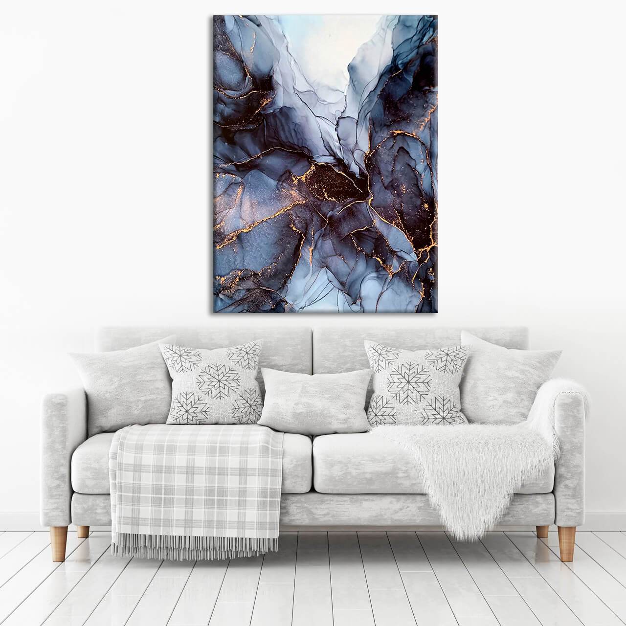 Golden Lightning Canvas