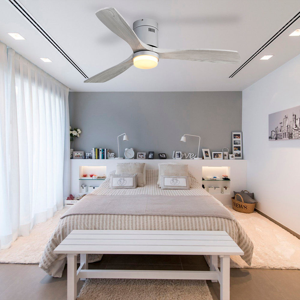 52″ Flush Mount Ceiling Fan With Light