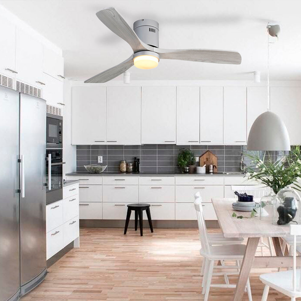 52″ Flush Mount Ceiling Fan With Light