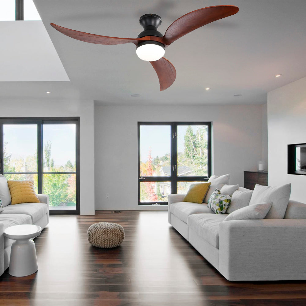 52″ Smart Low Profile Flush Mount Ceiling Fan