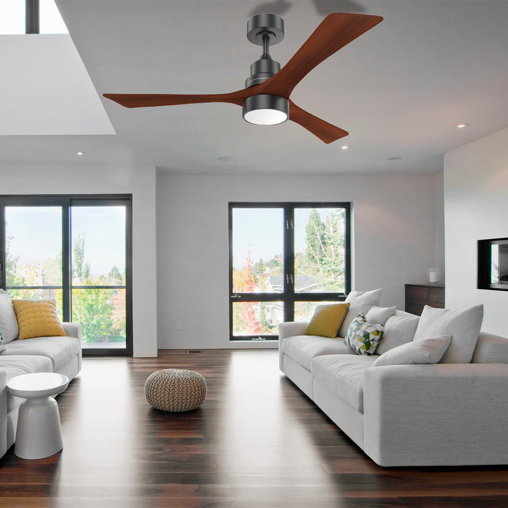 48″ Wood Ceiling Fan With Smart Control