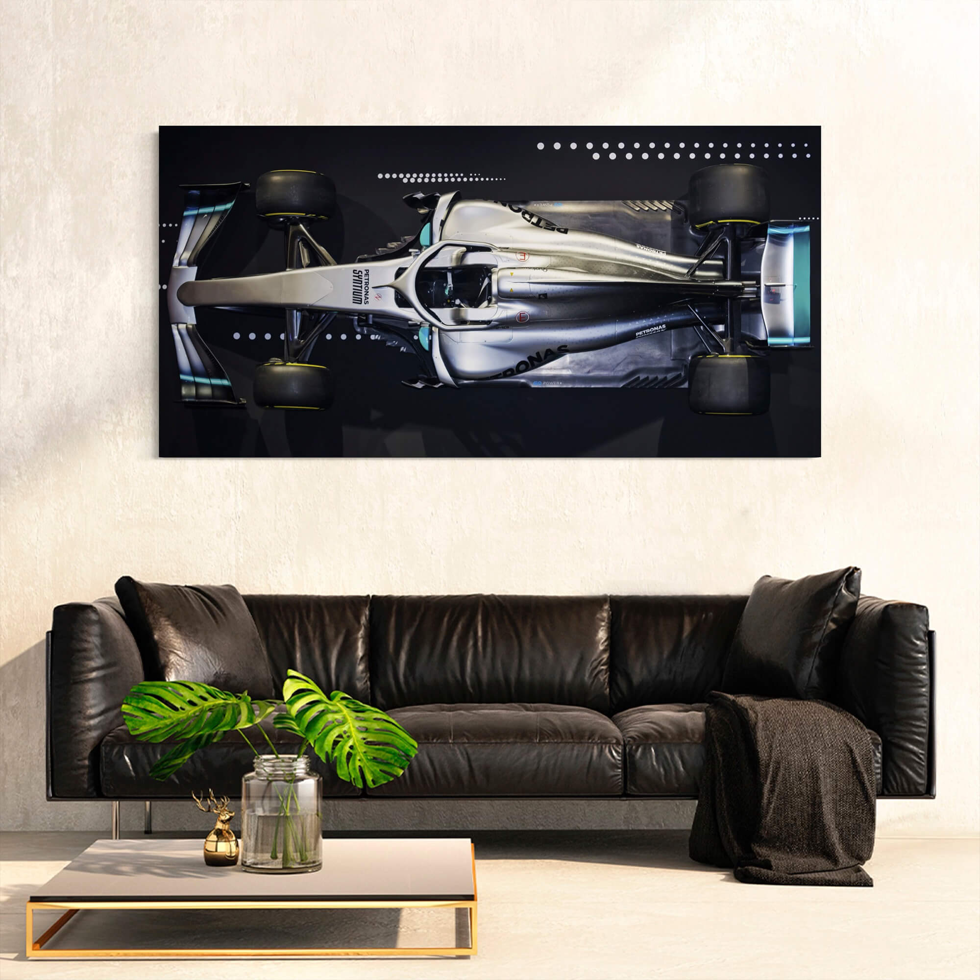 AMG W09 EQ Power - Framed Canvas Wall Art Print
