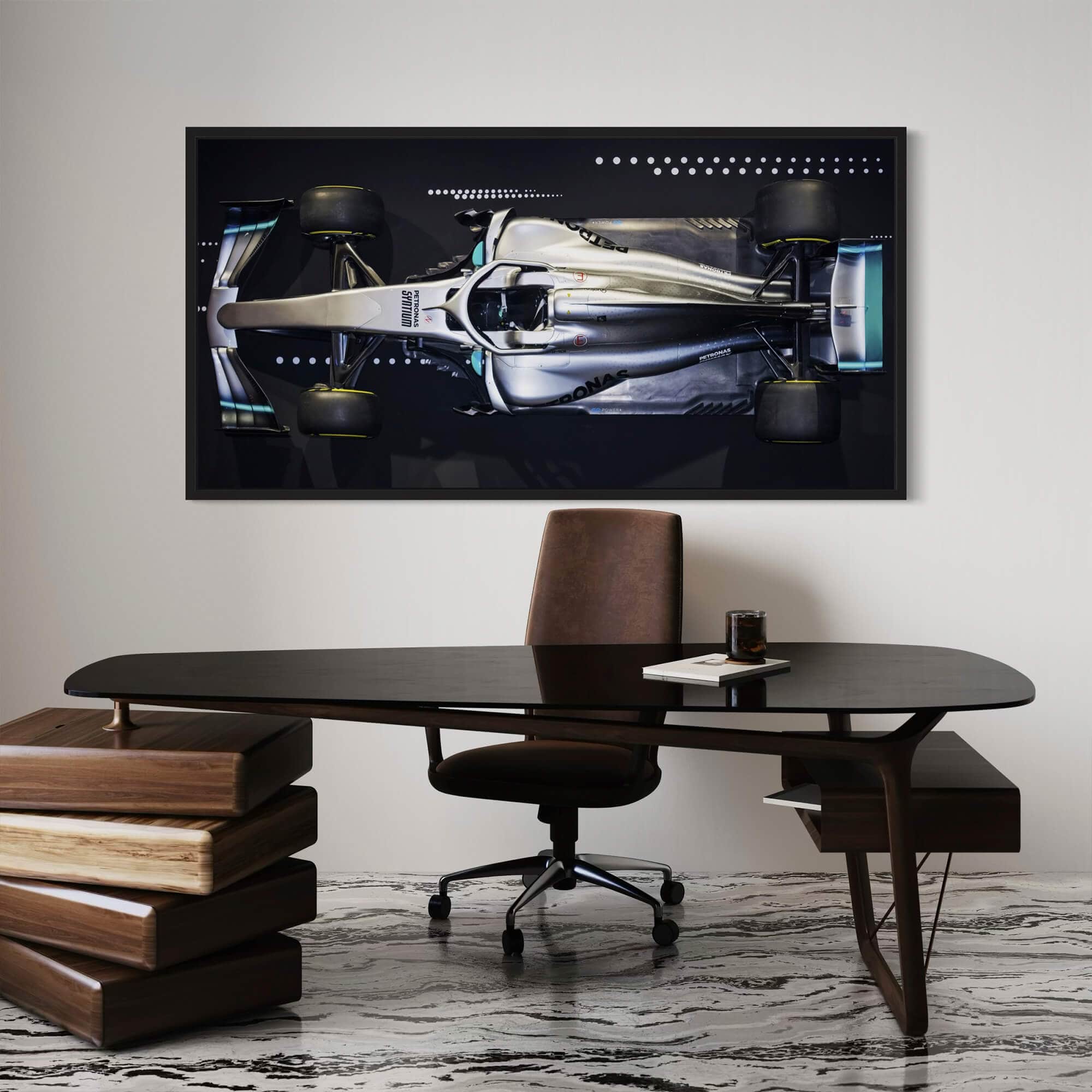 AMG W09 EQ Power - Framed Canvas Wall Art Print