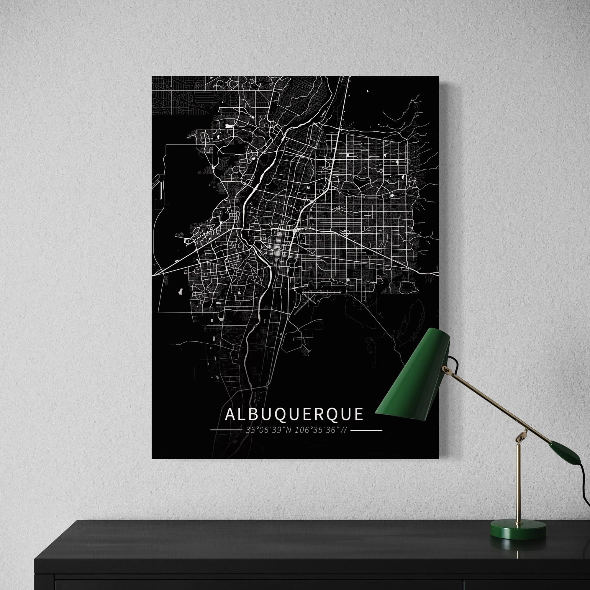 Albuquerque City Map Canvas