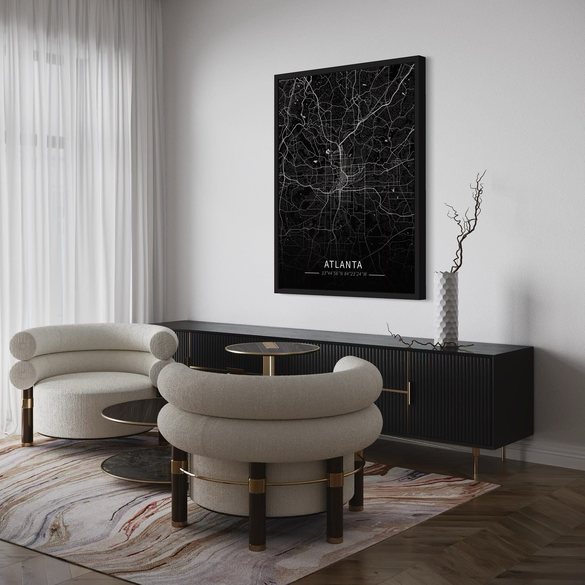 Atlanta City Map Canvas