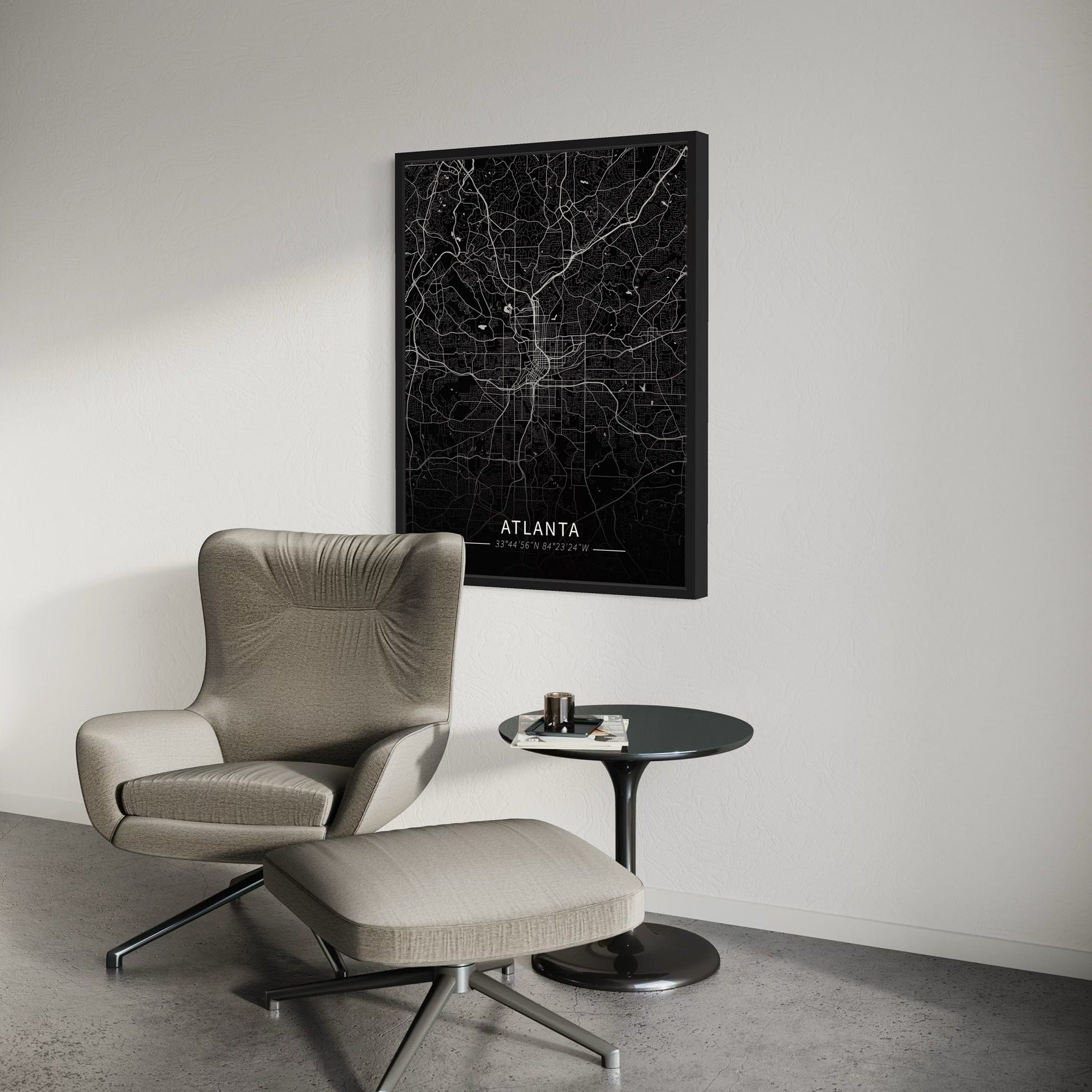 Atlanta City Map Canvas