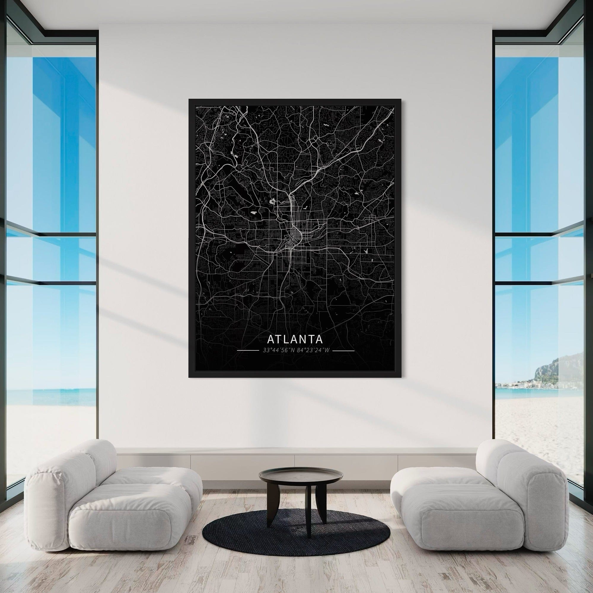 Atlanta City Map Canvas