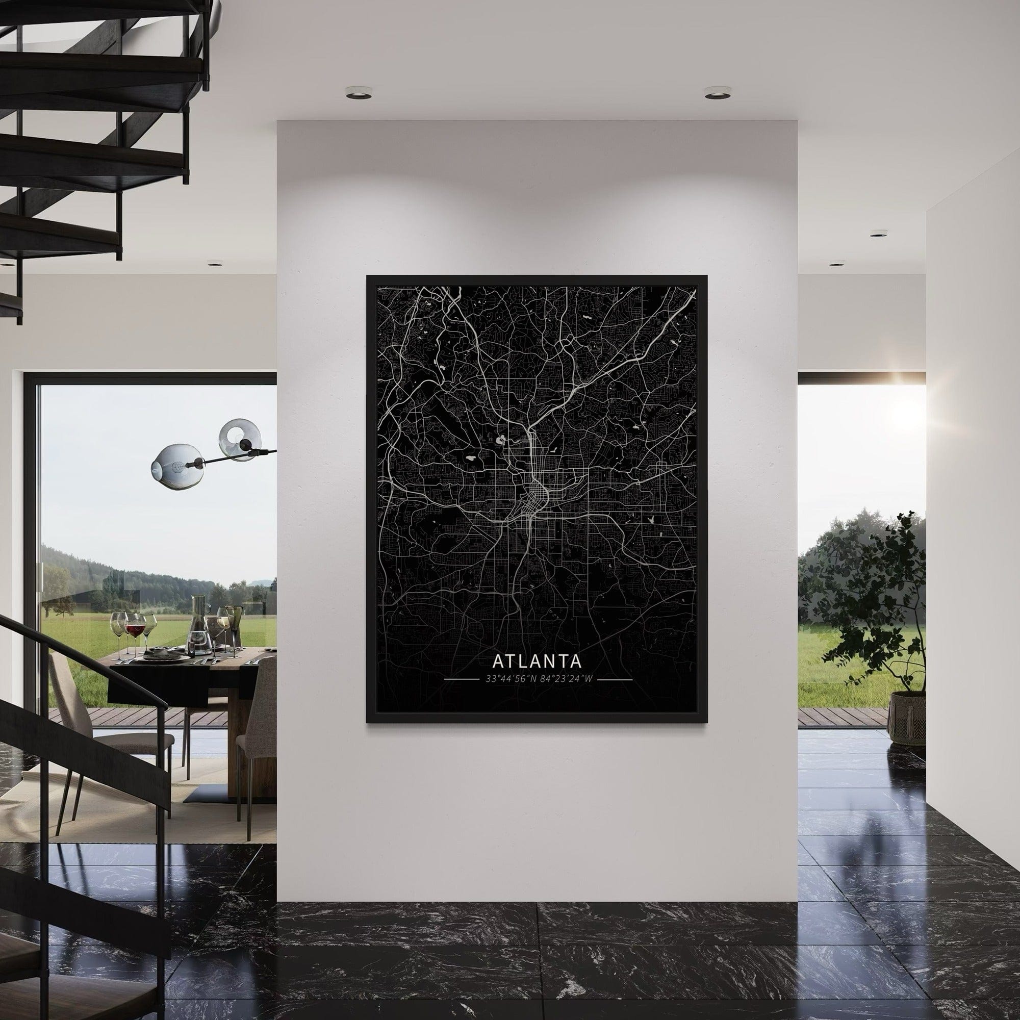 Atlanta City Map Canvas