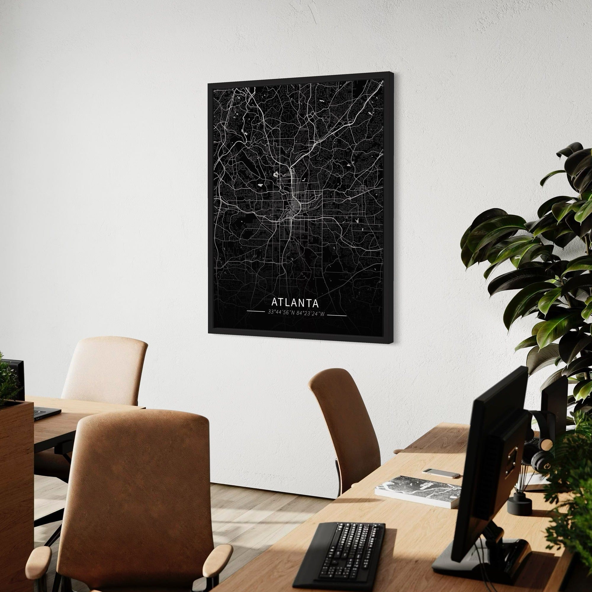 Atlanta City Map Canvas