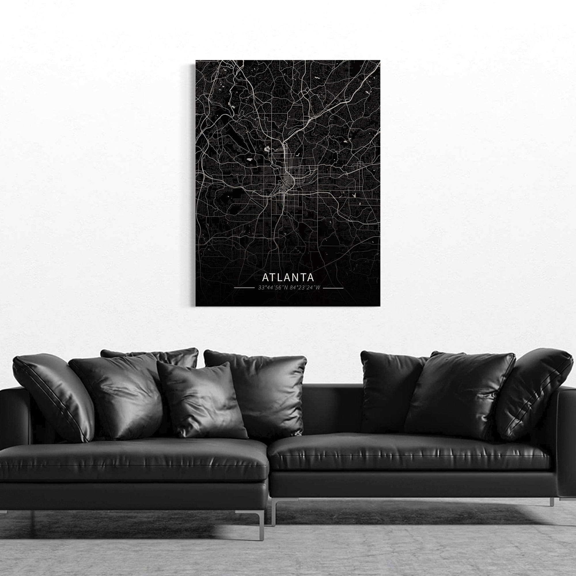 Atlanta City Map Canvas