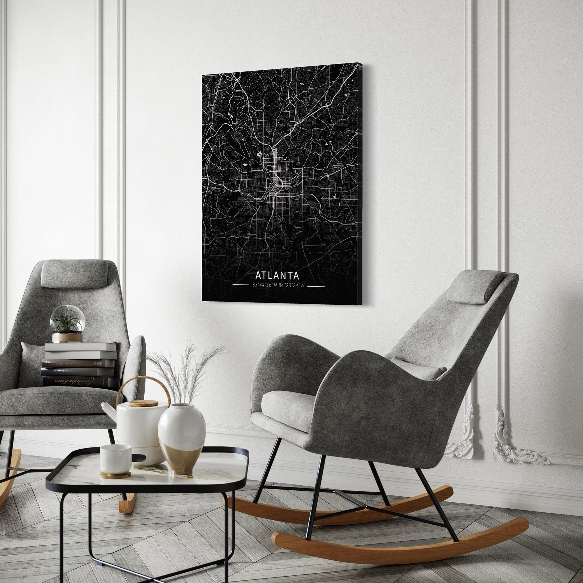 Atlanta City Map Canvas
