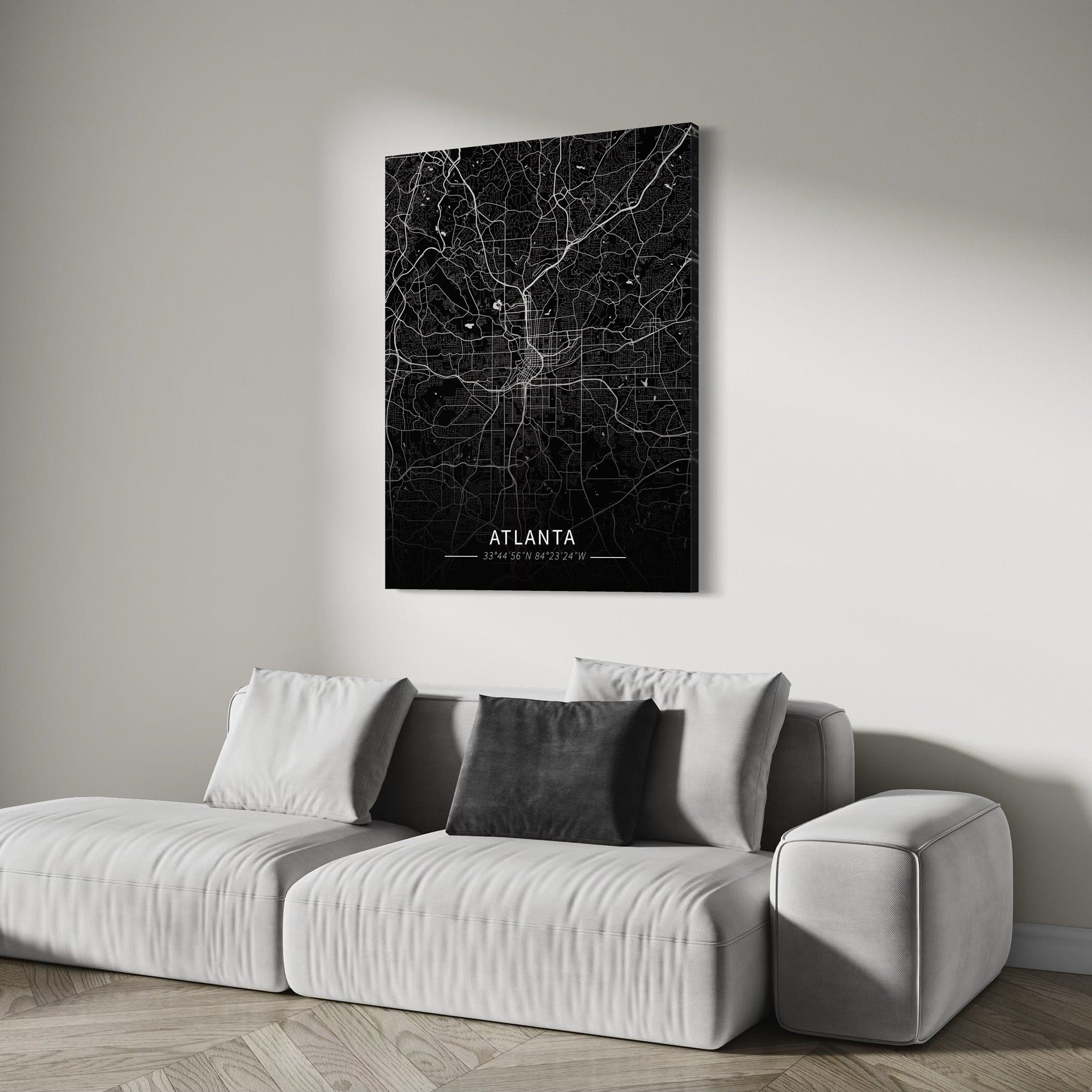 Atlanta City Map Canvas