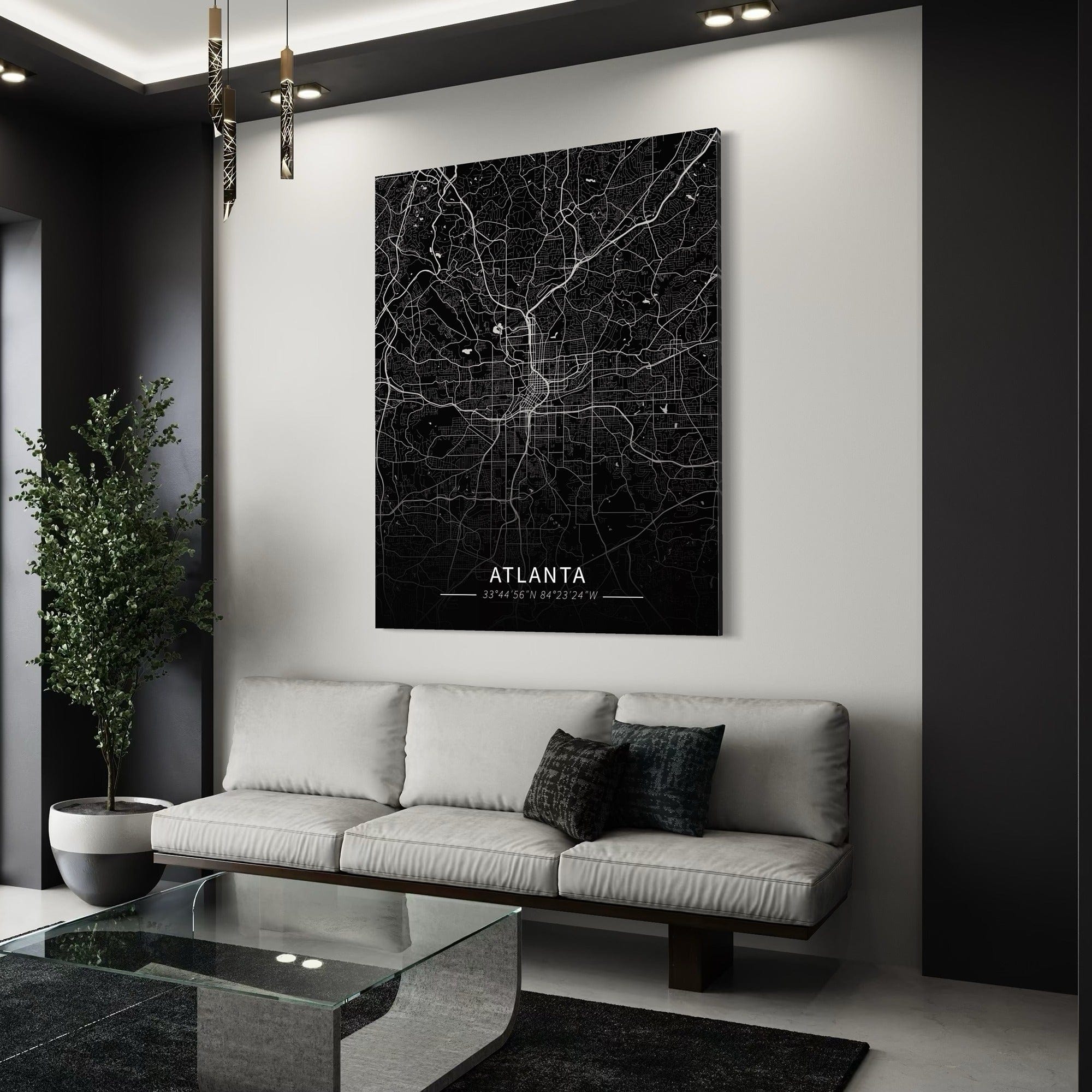 Atlanta City Map Canvas