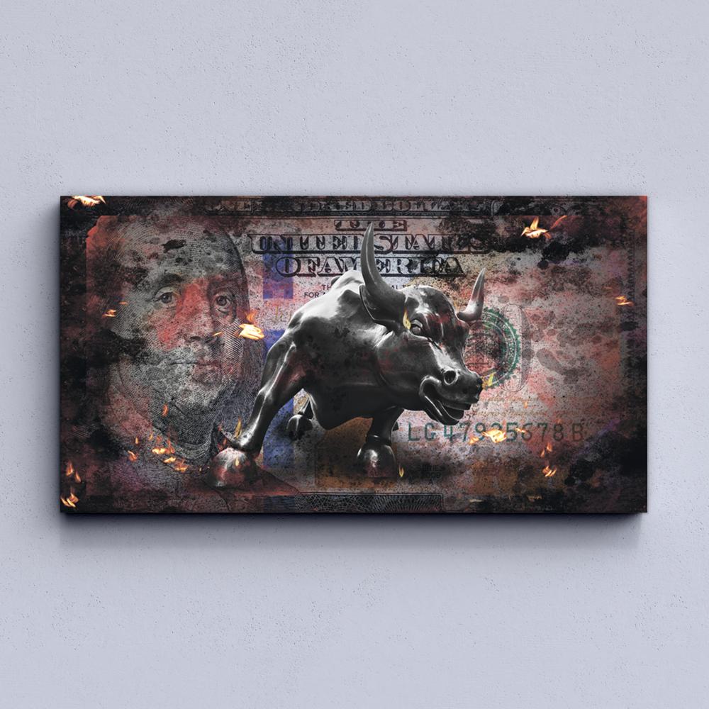 Wall Street Bull Canvas