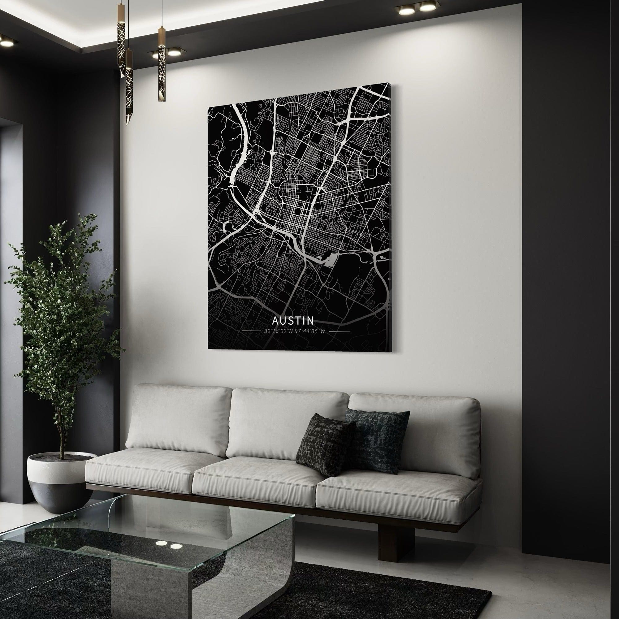 Austin City Map Canvas