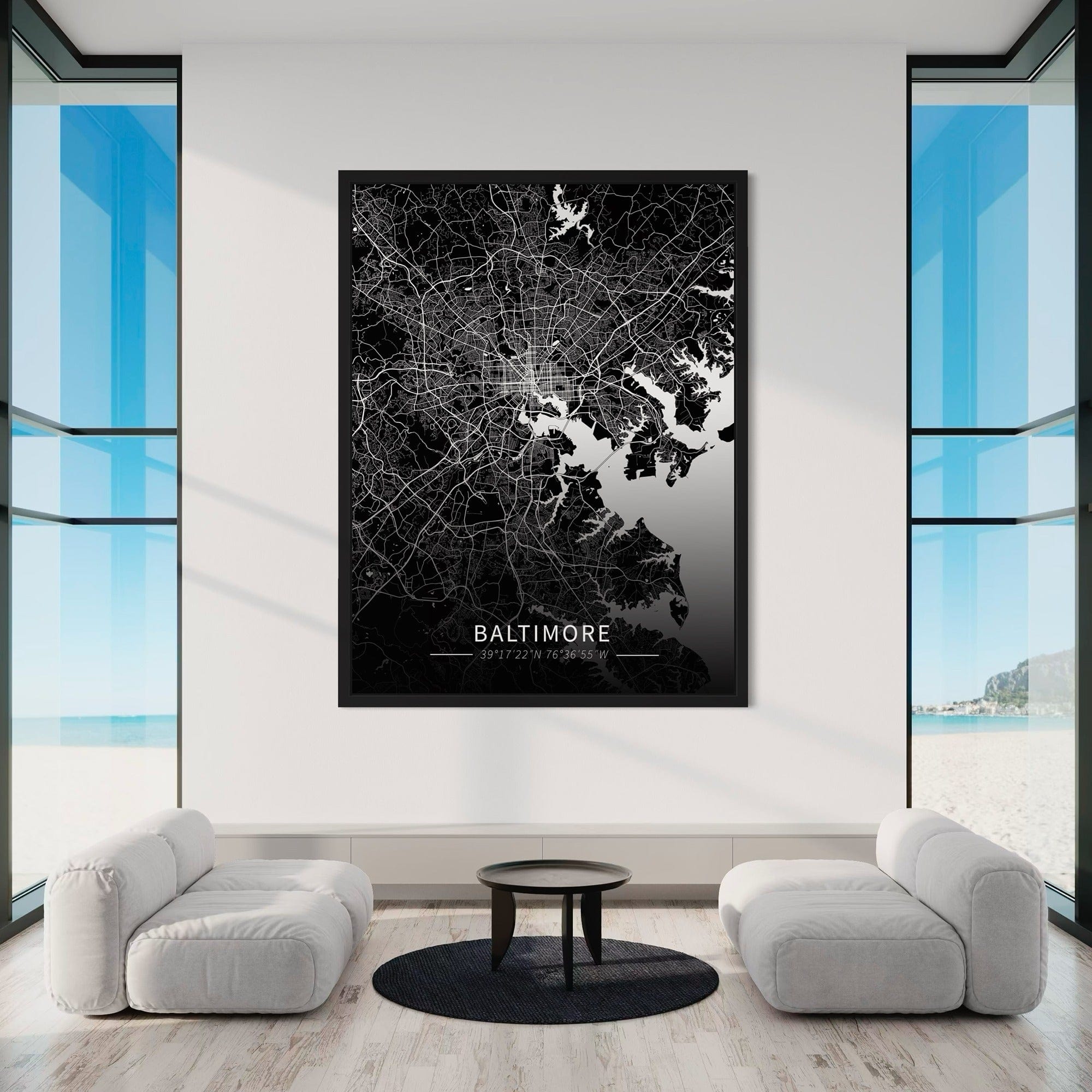 Baltimore City Map Canvas