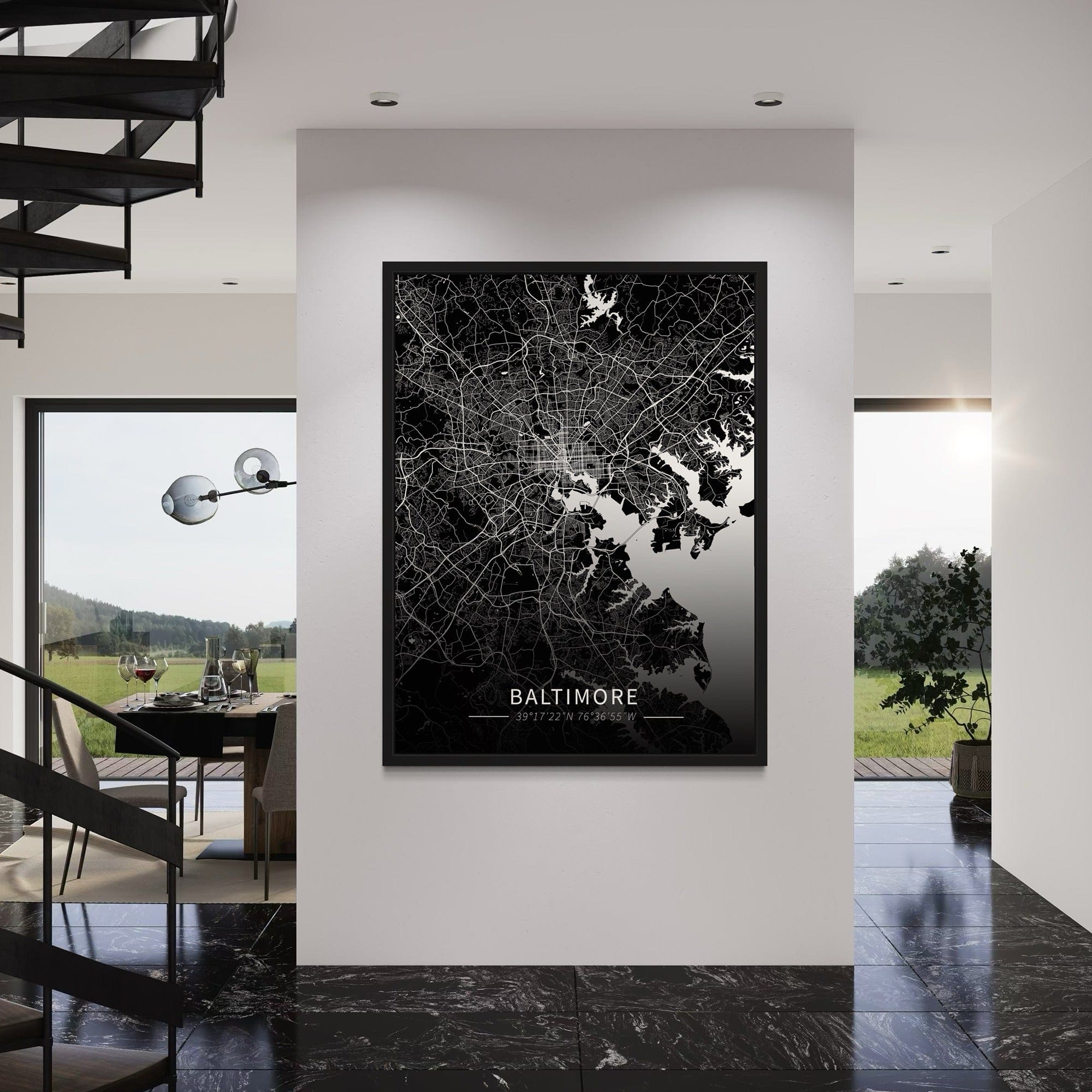 Baltimore City Map Canvas