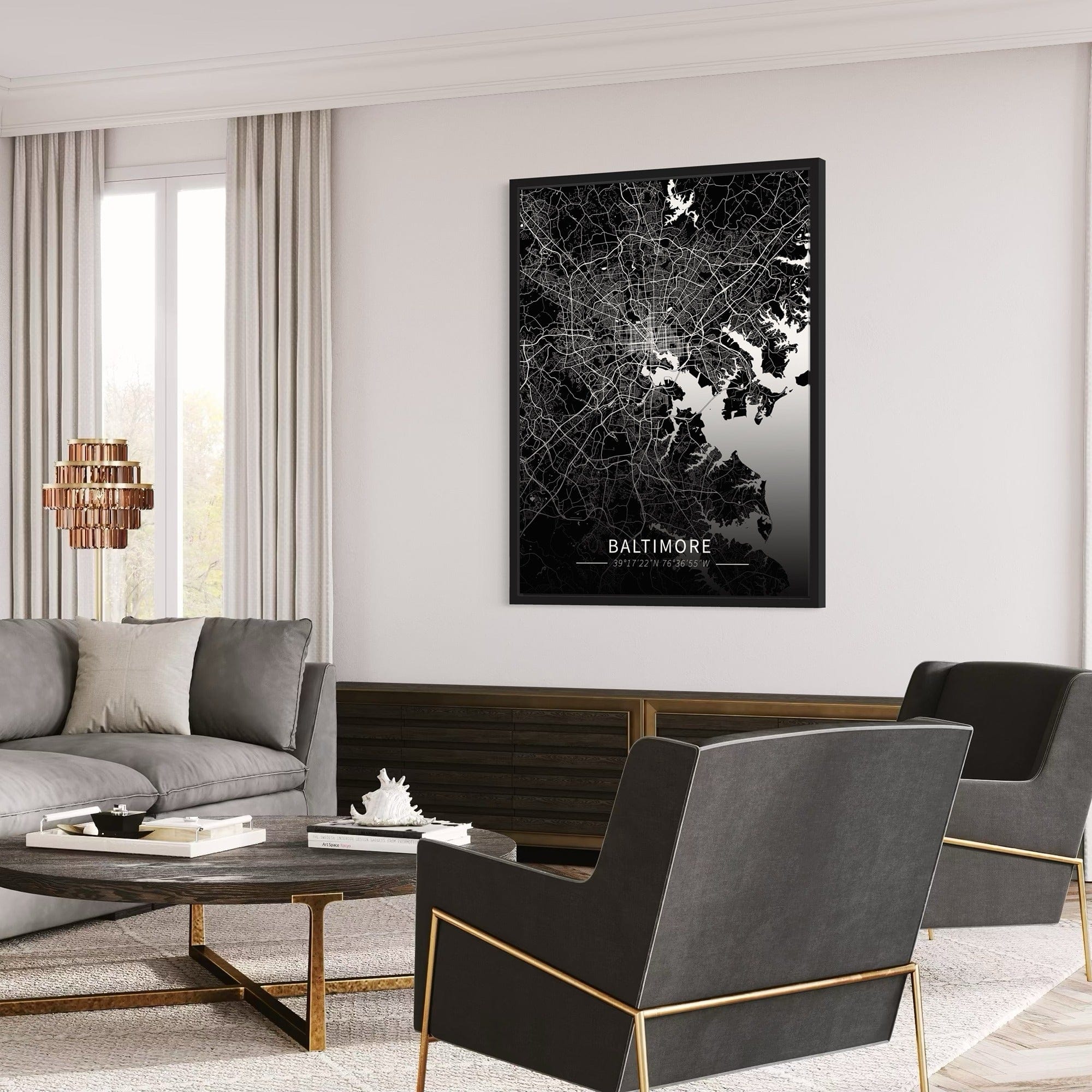 Baltimore City Map Canvas