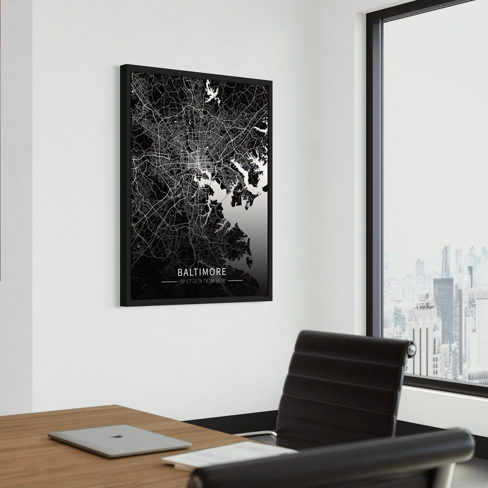 Baltimore City Map Canvas