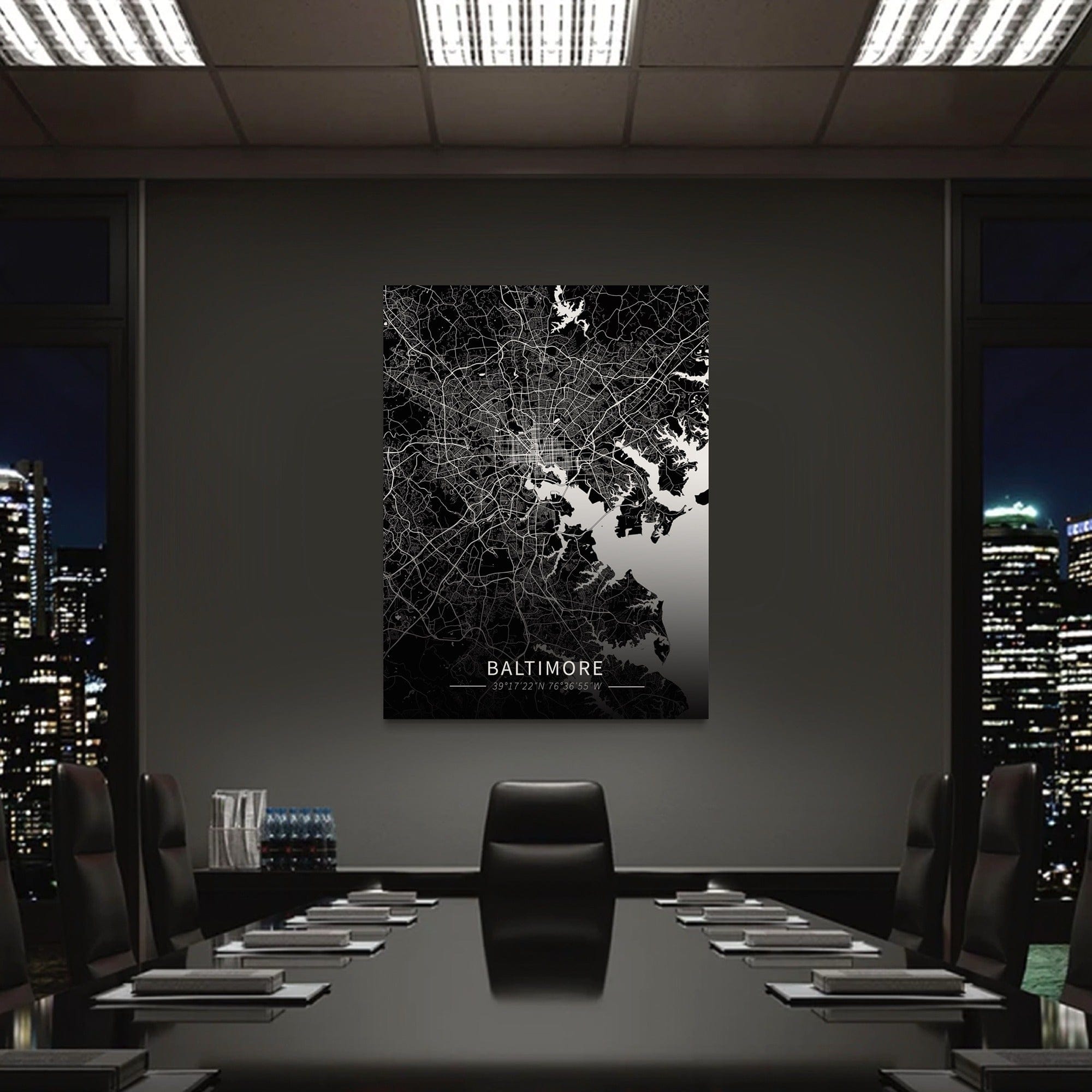 Baltimore City Map Canvas