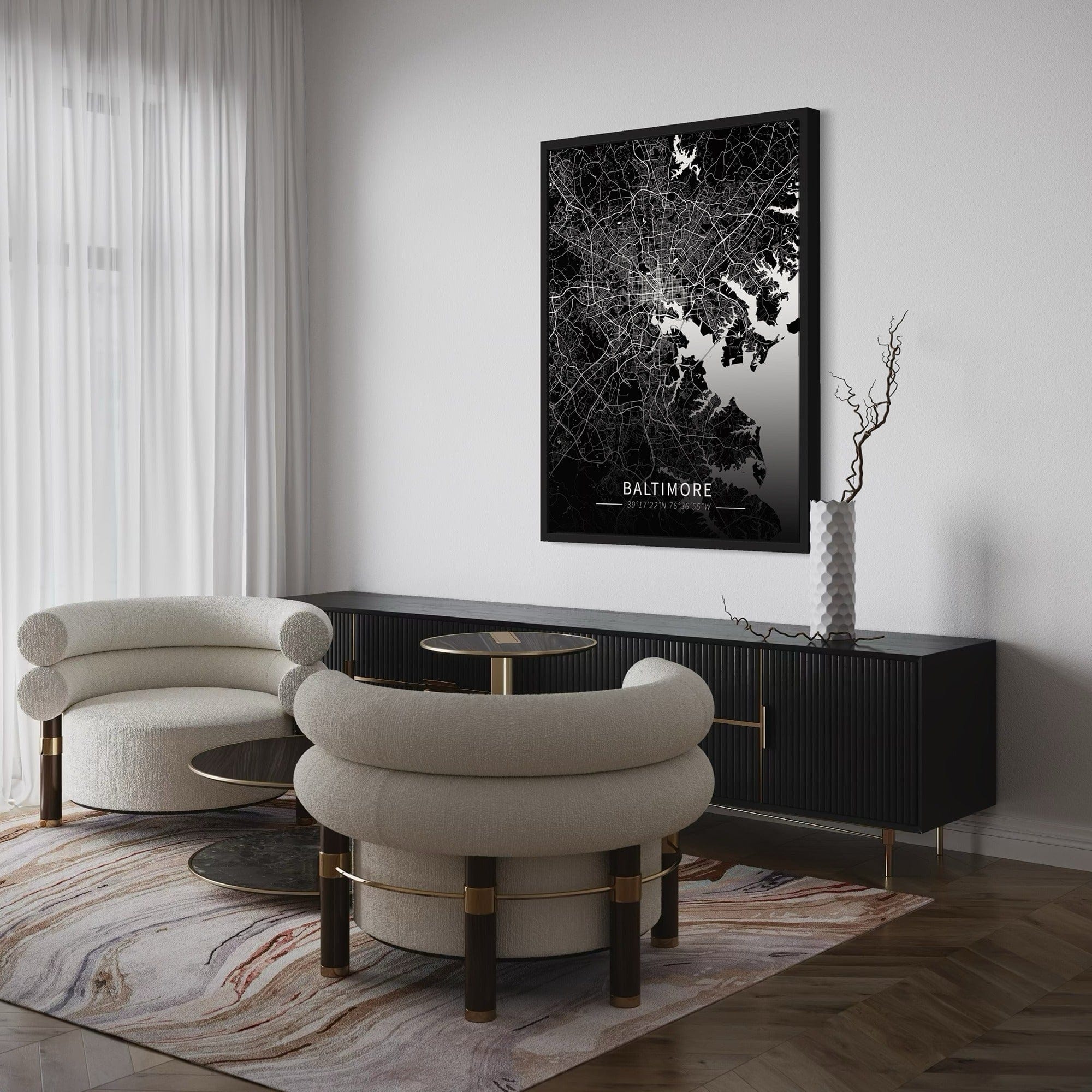 Baltimore City Map Canvas