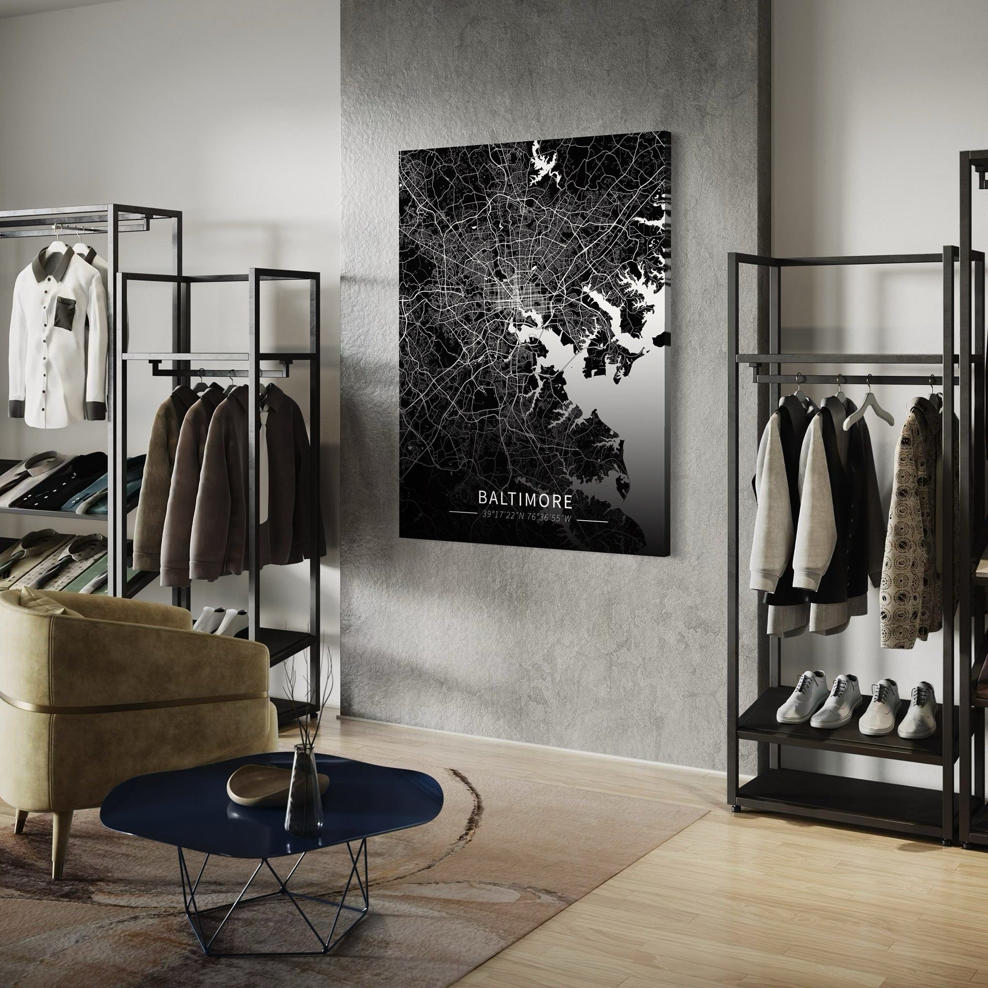Baltimore City Map Canvas