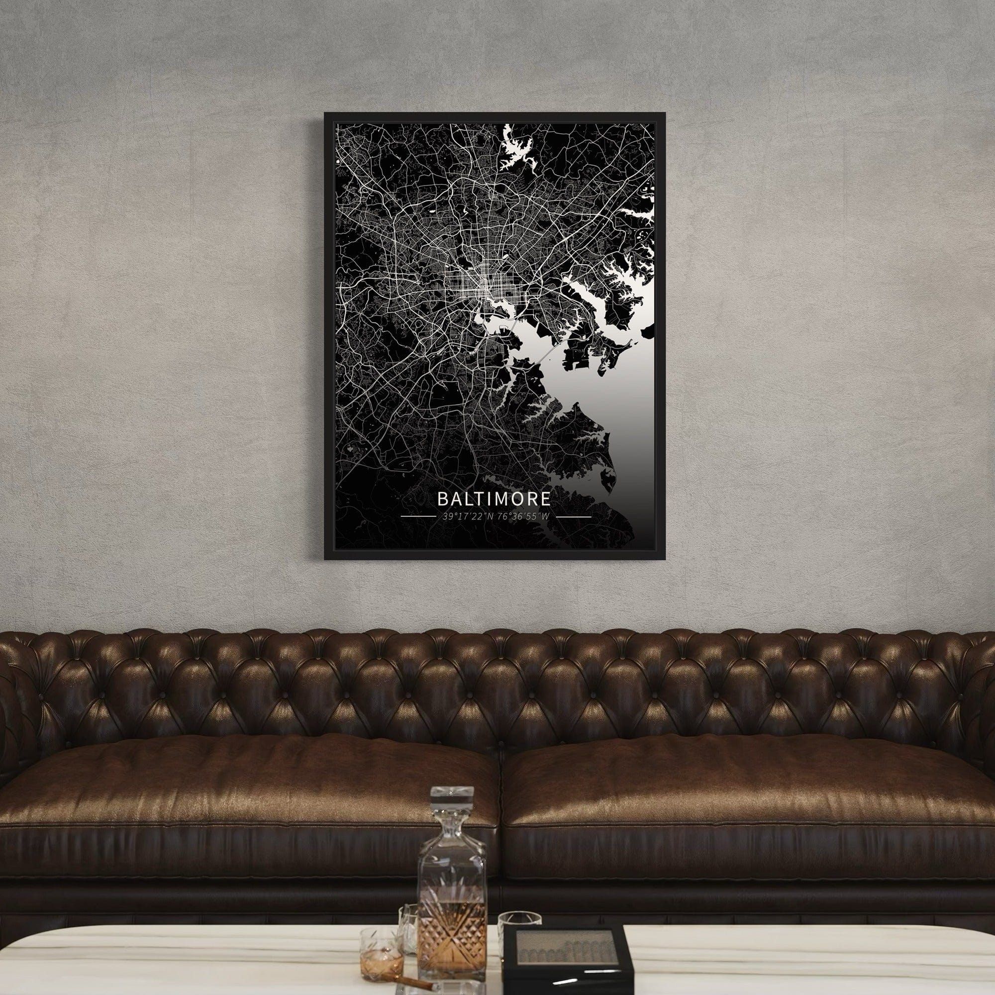 Baltimore City Map Canvas