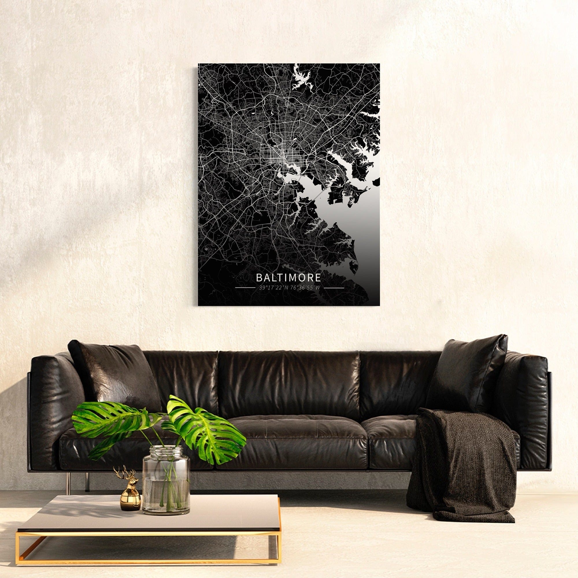 Baltimore City Map Canvas