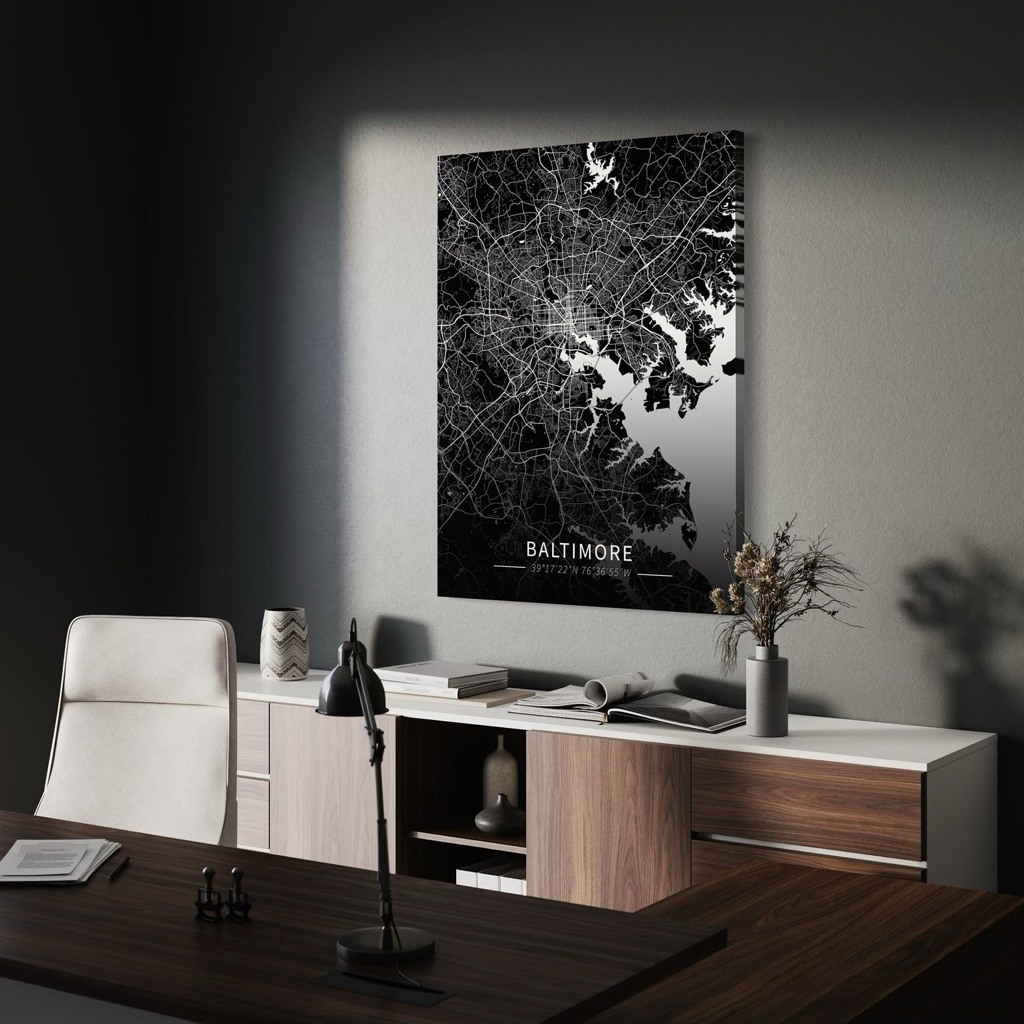 Baltimore City Map Canvas