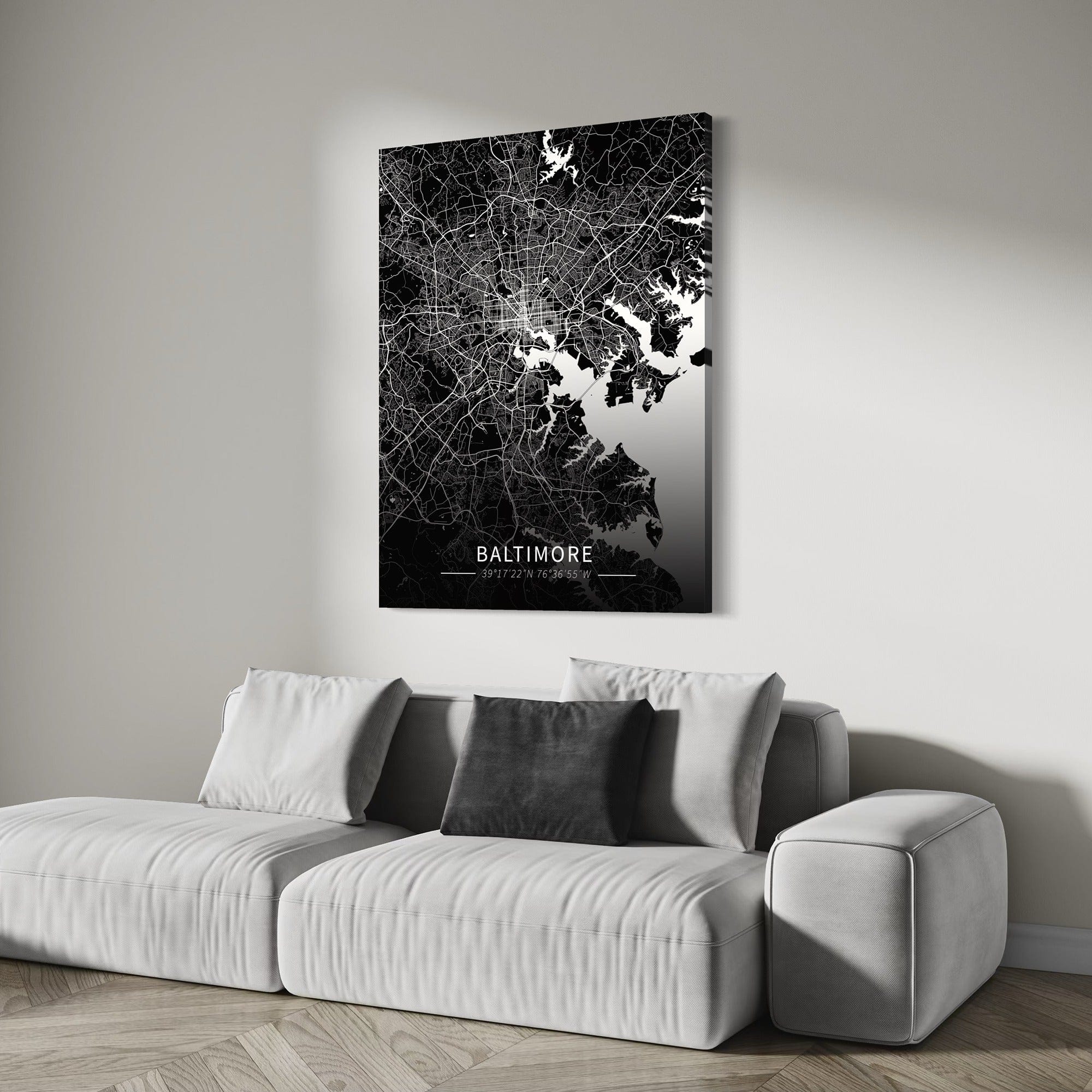 Baltimore City Map Canvas