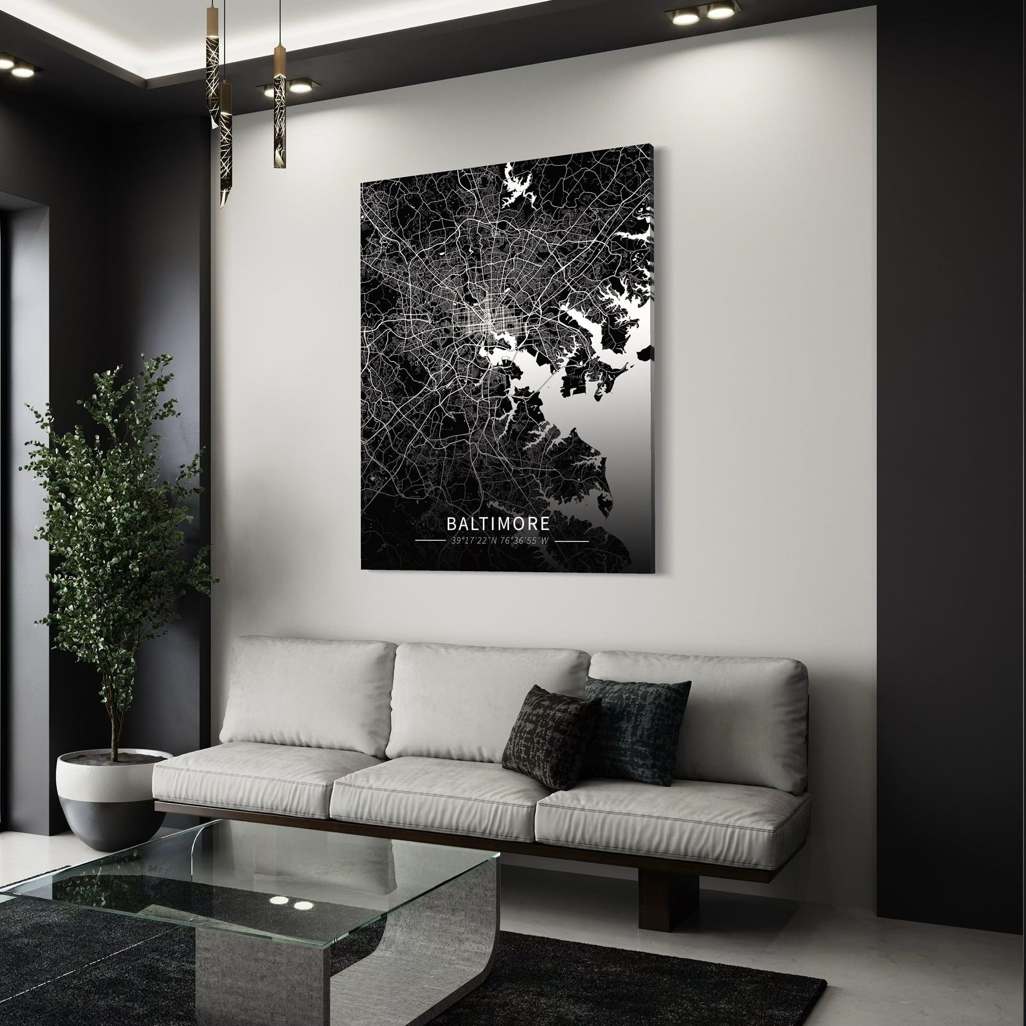 Baltimore City Map Canvas