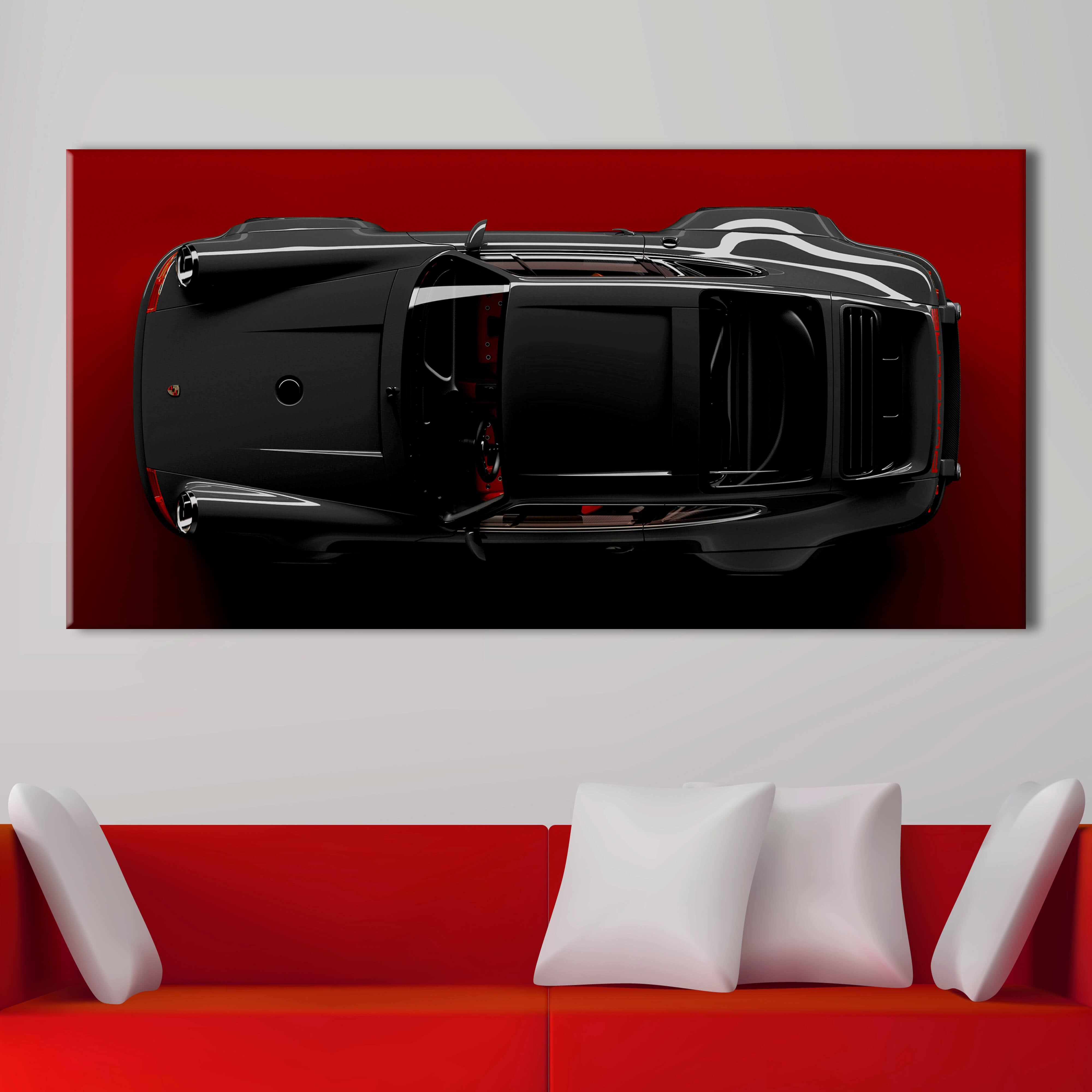 Black Porsche 911 Canvas