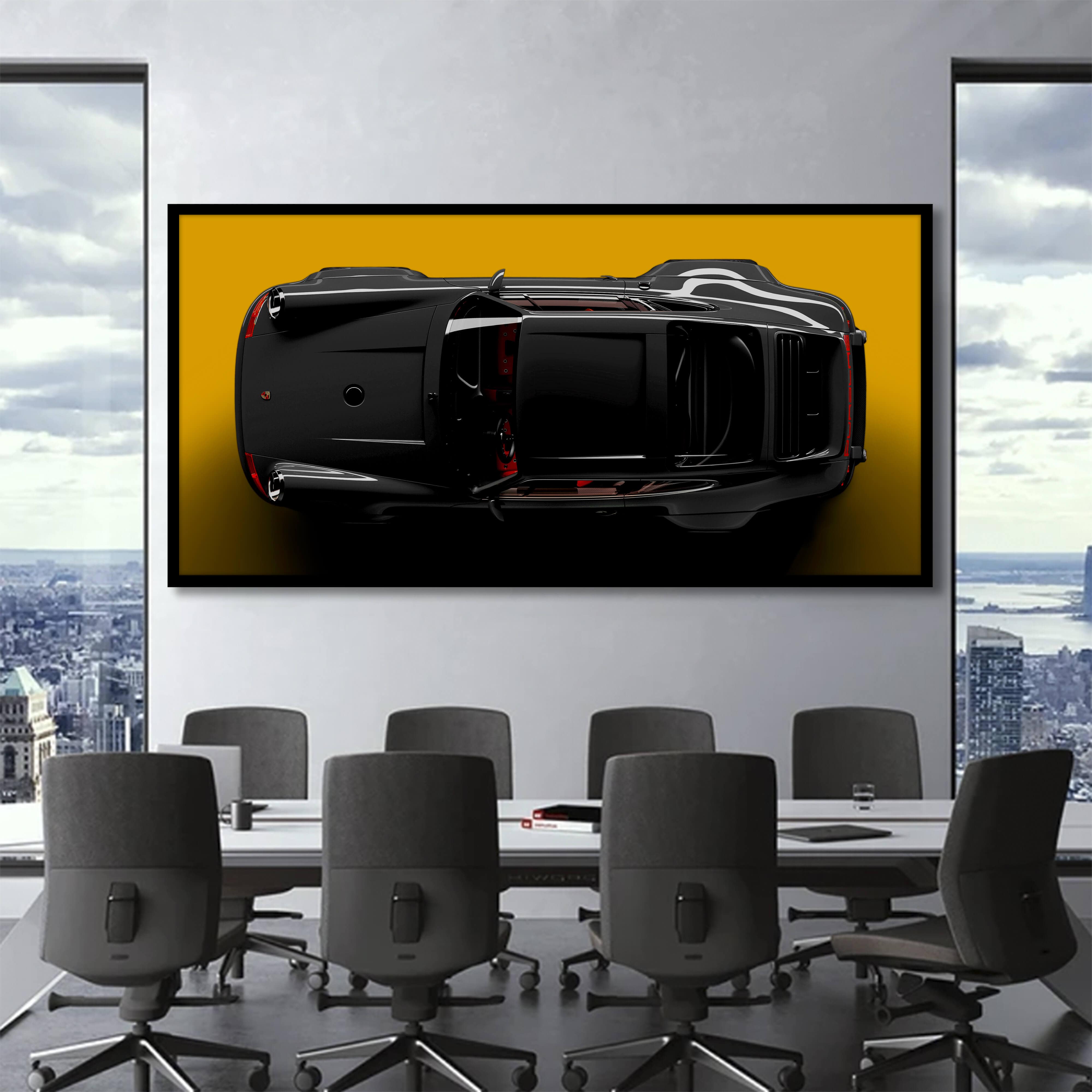 Black&Yellow Porsche 911 Canvas