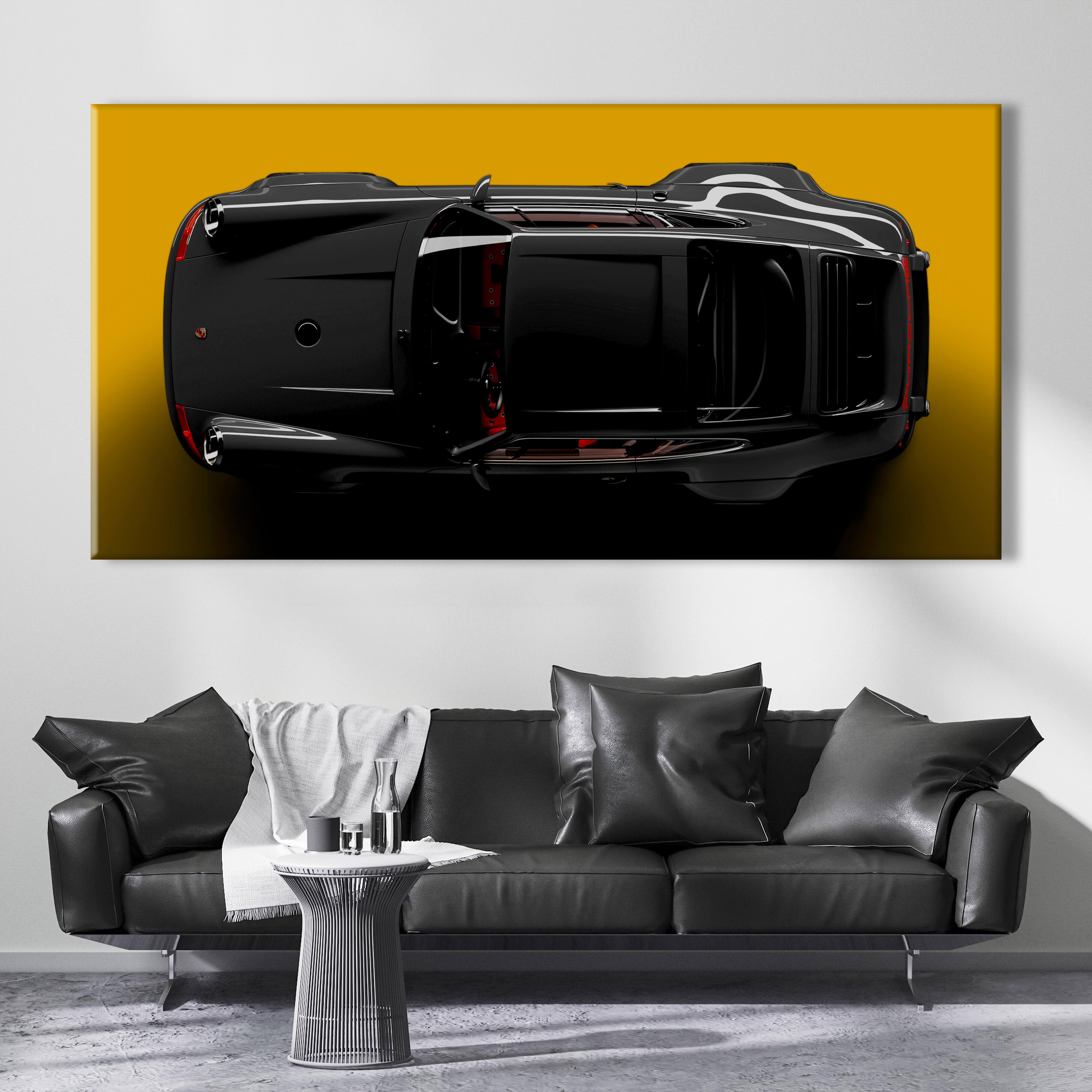 Black&Yellow Porsche 911 Canvas