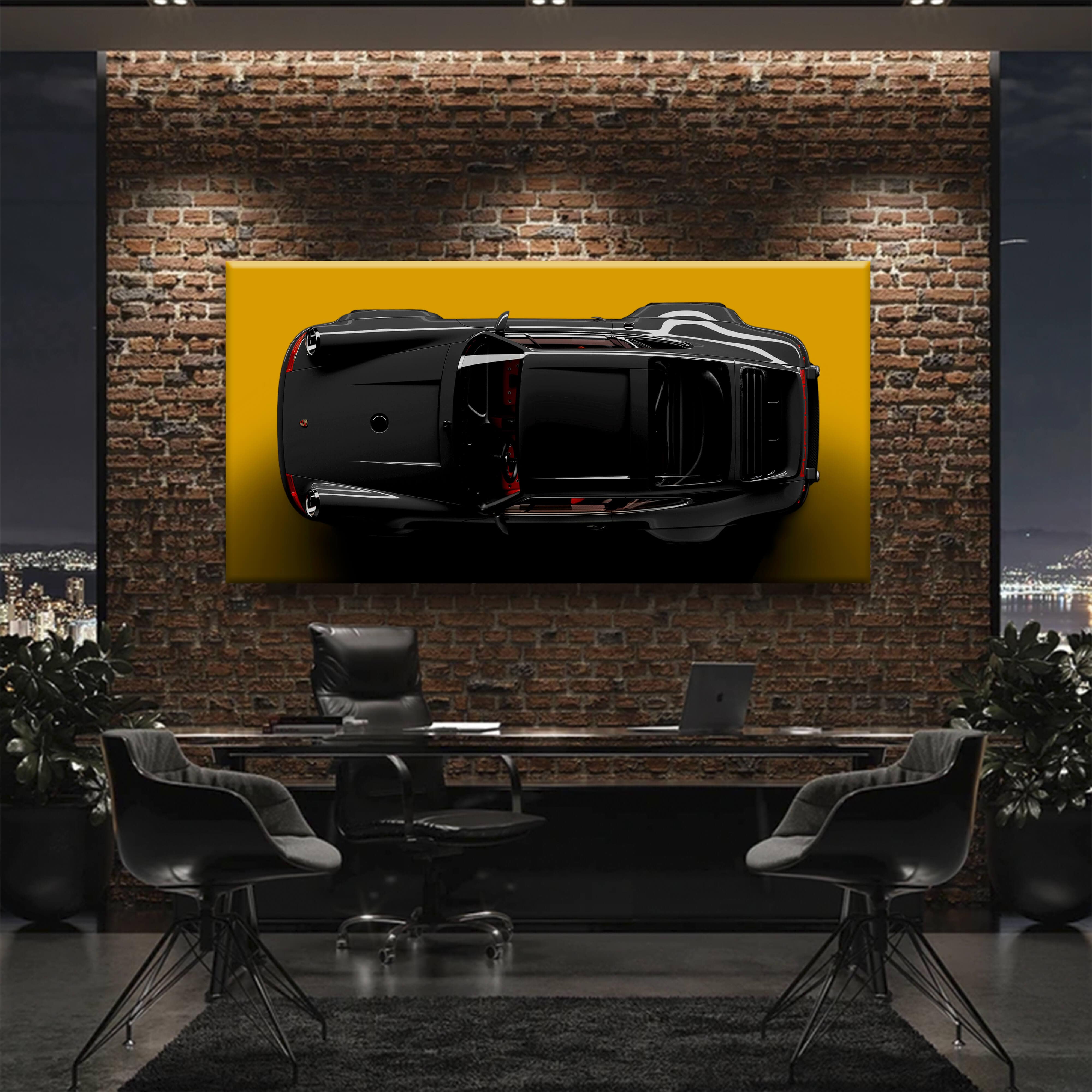 Black&Yellow Porsche 911 Canvas