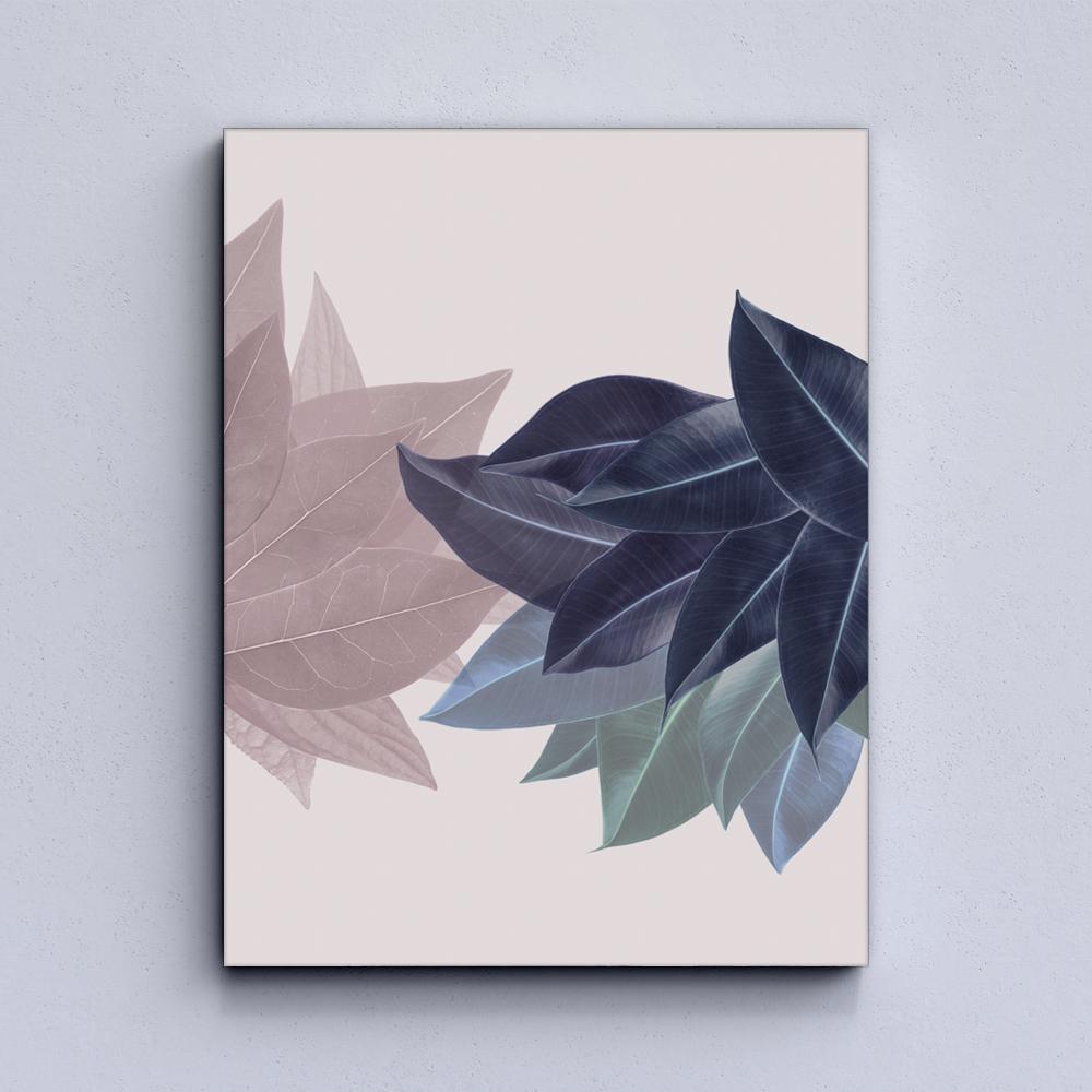 Blue leaves Canvas