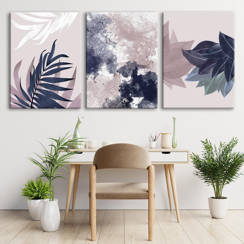 Blue leaves Canvas
